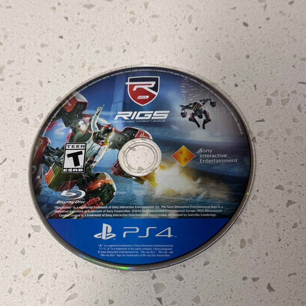 RIGS Mechanized Combat League Sony PS4 PlayStation 4‎ Game Disc Only ESRB Teen